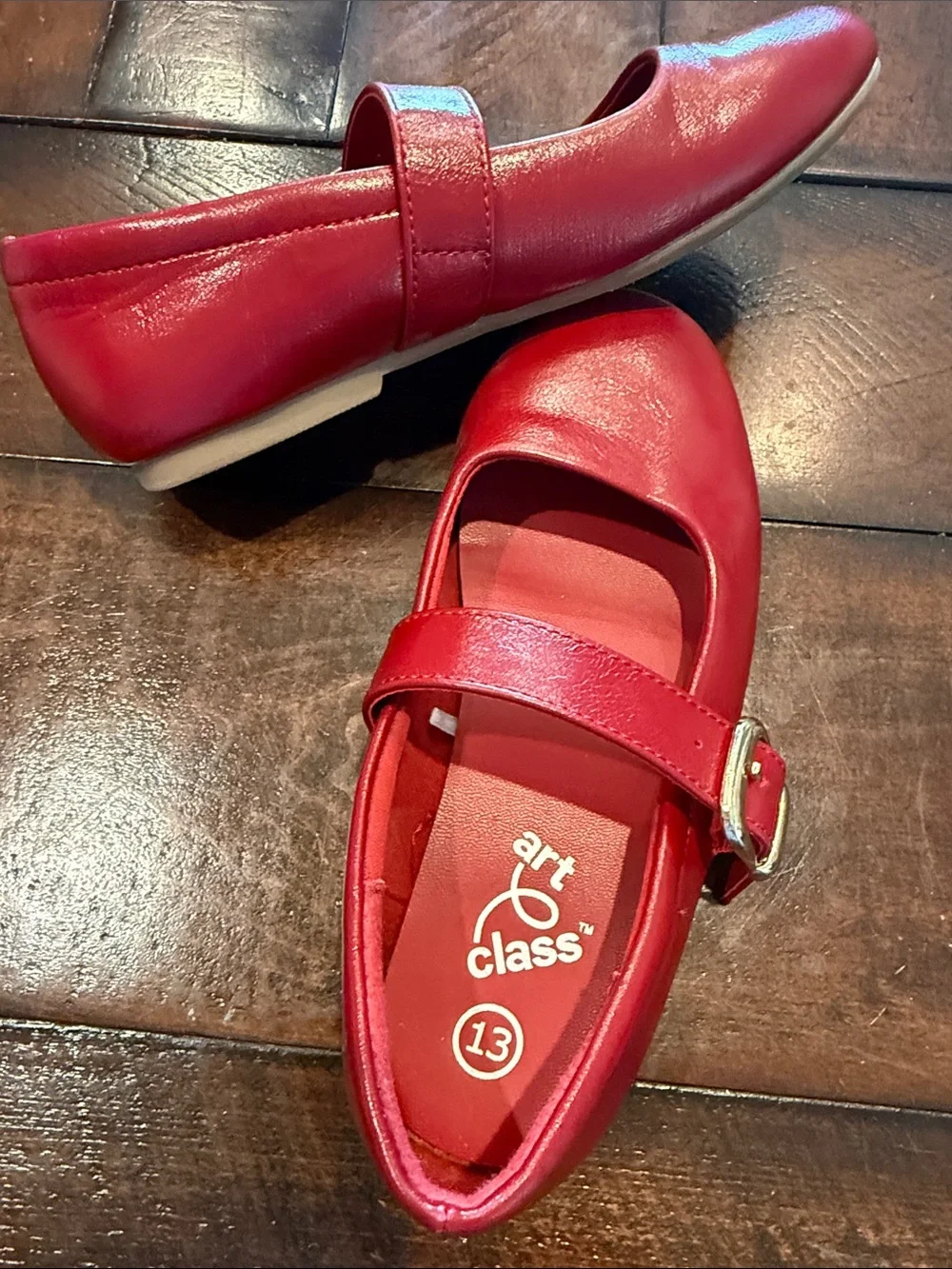 art class Cherry Red Mary Jane Girls' Dress Shoes